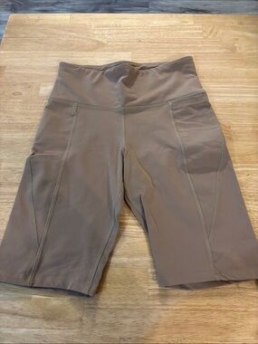 Reebok High-Waist Bike Shorts - Taupe